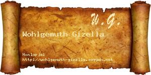 Wohlgemuth Gizella névjegykártya