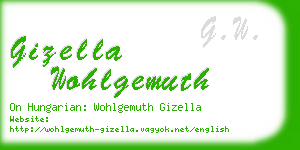 gizella wohlgemuth business card